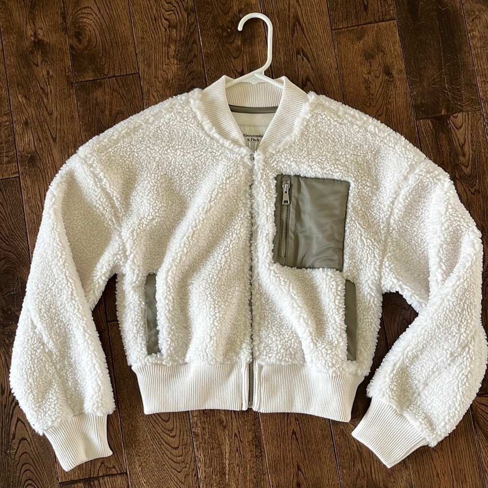 Womens A&F bomber fleece
